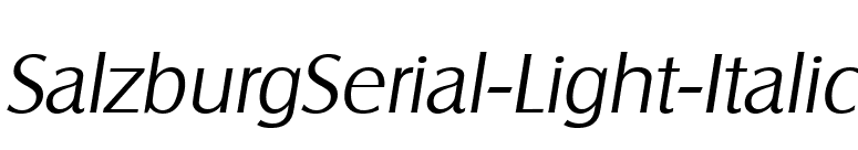 SalzburgSerial-Light-Italic font preview