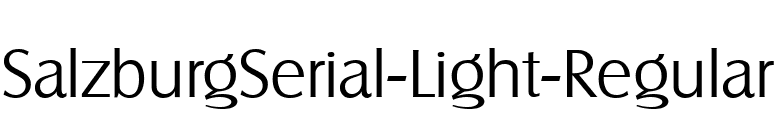 SalzburgSerial-Light-Regular font preview
