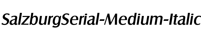 SalzburgSerial-Medium-Italic font preview