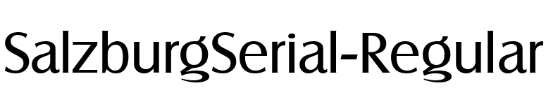 SalzburgSerial-Regular font preview