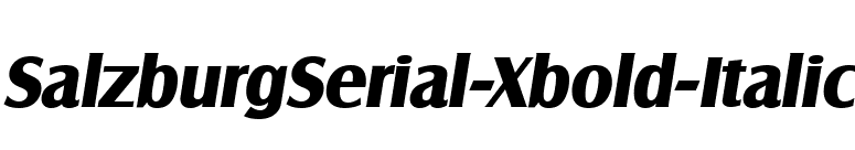SalzburgSerial-Xbold-Italic font preview
