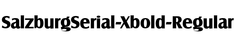 SalzburgSerial-Xbold-Regular font preview