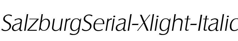 SalzburgSerial-Xlight-Italic font preview