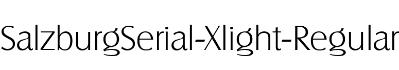 SalzburgSerial-Xlight-Regular font preview