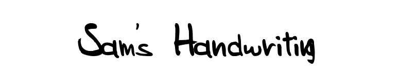 Sam's Handwriting font preview