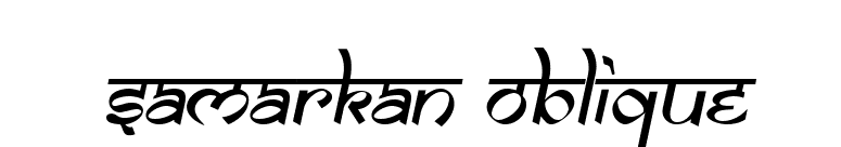 Samarkan Oblique font preview