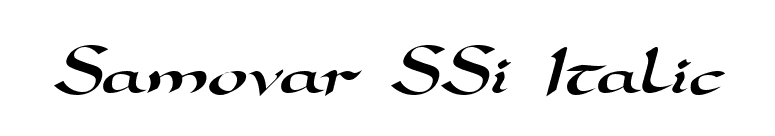 Samovar SSi Italic font preview