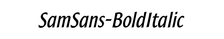 SamSans-BoldItalic font preview