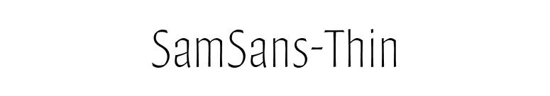 SamSans-Thin font preview