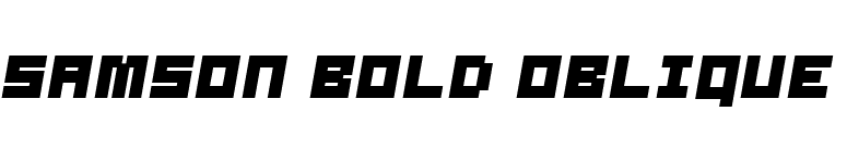 Samson Bold Oblique font preview