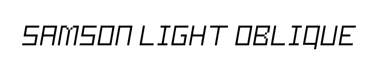 Samson Light Oblique font preview