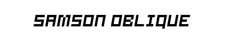 Samson Oblique font preview