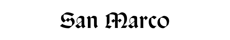 San Marco font preview