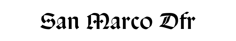 San Marco Dfr font preview