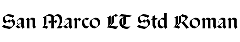 San Marco LT Std Roman font preview
