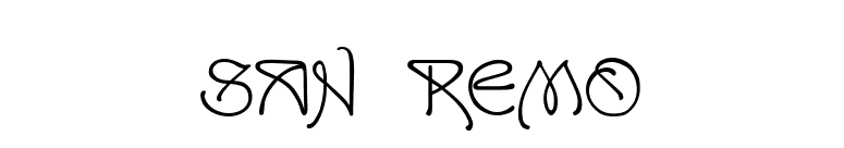 San Remo font preview