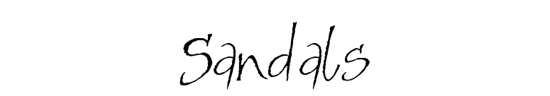 Sandals font preview