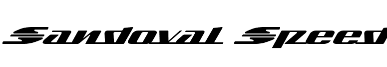 Sandoval Speed font preview