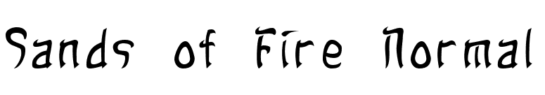 Sands of Fire Normal font preview