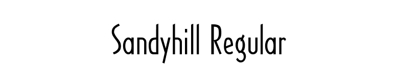 Sandyhill Regular font preview