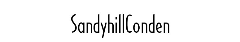SandyhillConden font preview