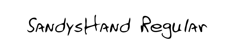 SandysHand Regular font preview
