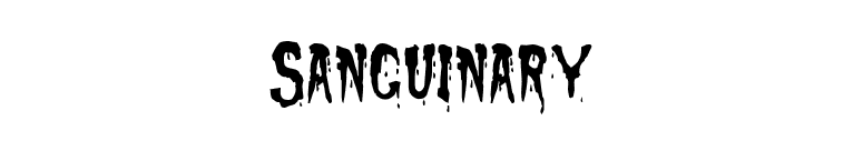 Sanguinary font preview