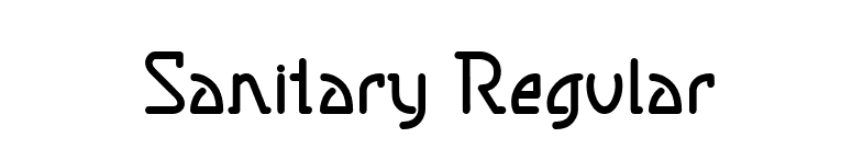 Sanitary Regular font preview