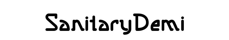 SanitaryDemi font preview