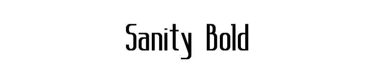 Sanity Bold font preview