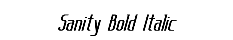 Sanity Bold Italic font preview