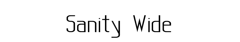 Sanity Wide font preview