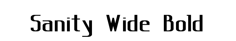 Sanity Wide Bold font preview