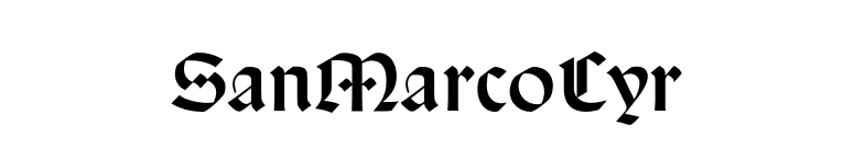 SanMarcoCyr font preview