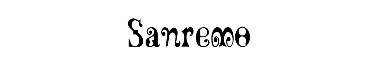 Sanremo font preview