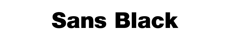 Sans Black font preview