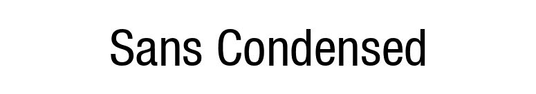 Sans Condensed font preview