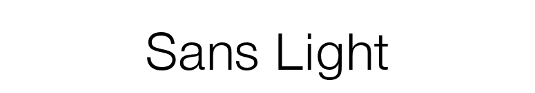 Sans Light font preview