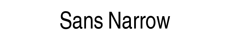 Sans Narrow font preview