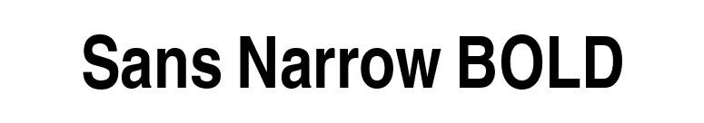 Sans Narrow BOLD font preview