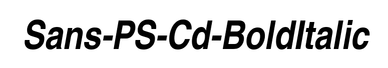 Sans-PS-Cd-BoldItalic font preview