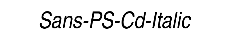 Sans-PS-Cd-Italic font preview