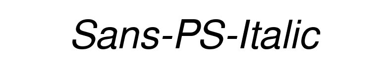 Sans-PS-Italic font preview