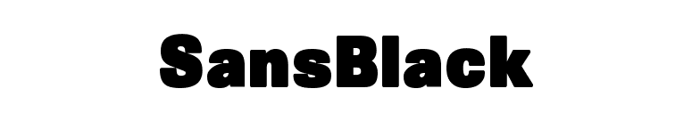 SansBlack font preview