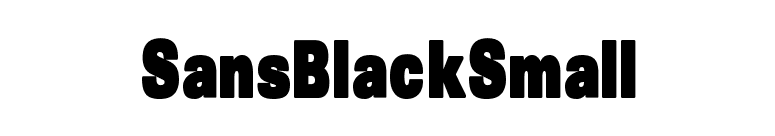 SansBlackSmall font preview