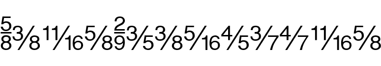 SansFractions font preview