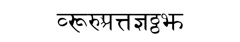 Sanskrit font preview