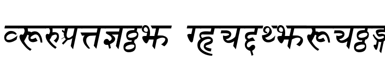 Sanskrit BoldItalic font preview