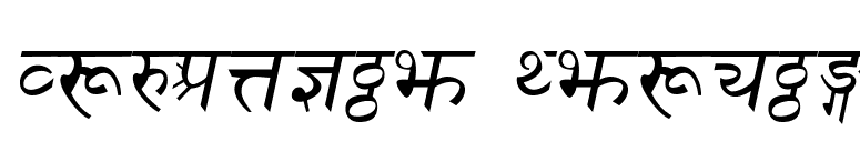 Sanskrit Italic font preview