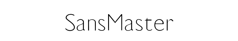 SansMaster font preview